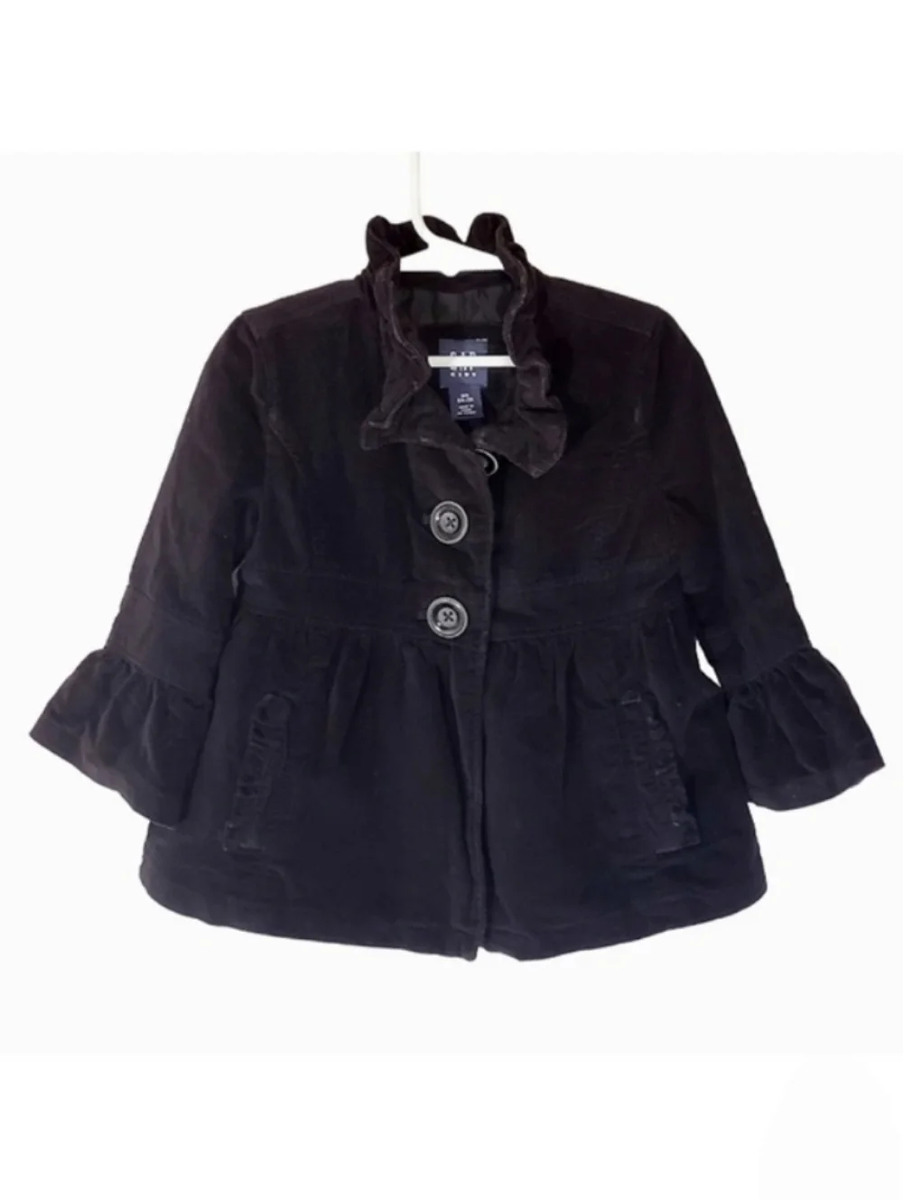 Gap Kids Velvet Jacket Black Size XS (4/5)